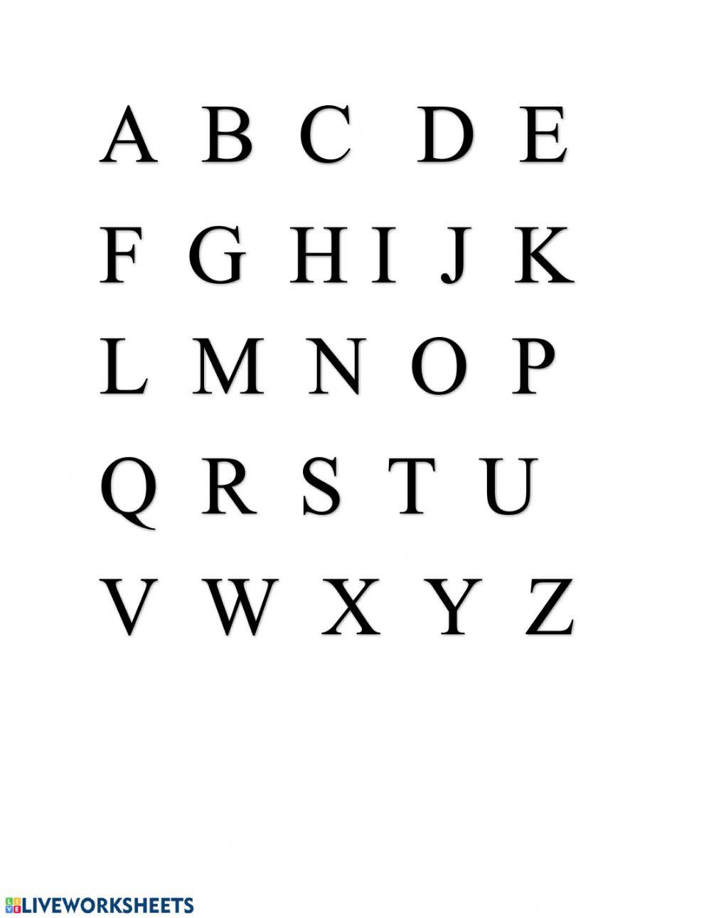 Practicamos the alphabet