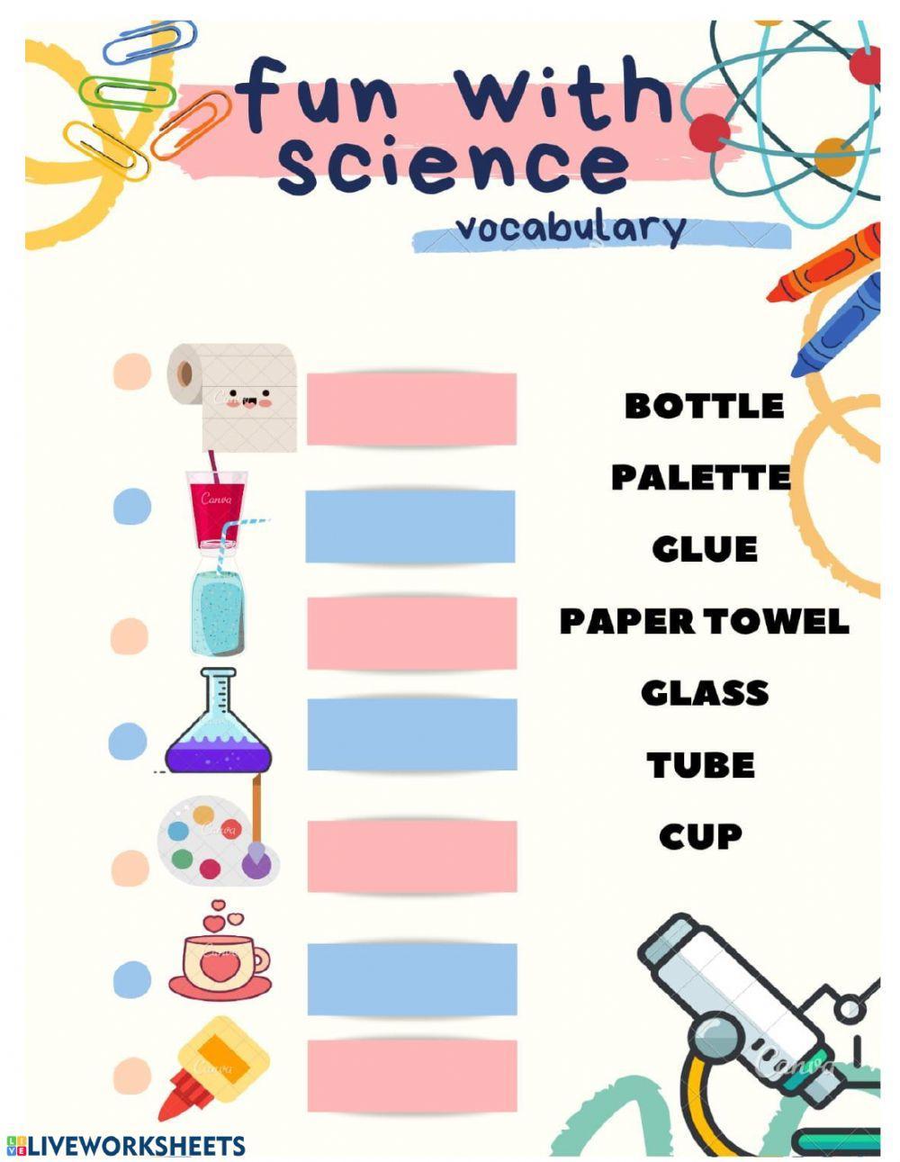 Fun with science vocabulary