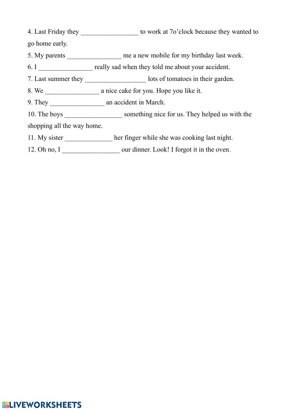 Irregular past forms - Project 2- can-leave
