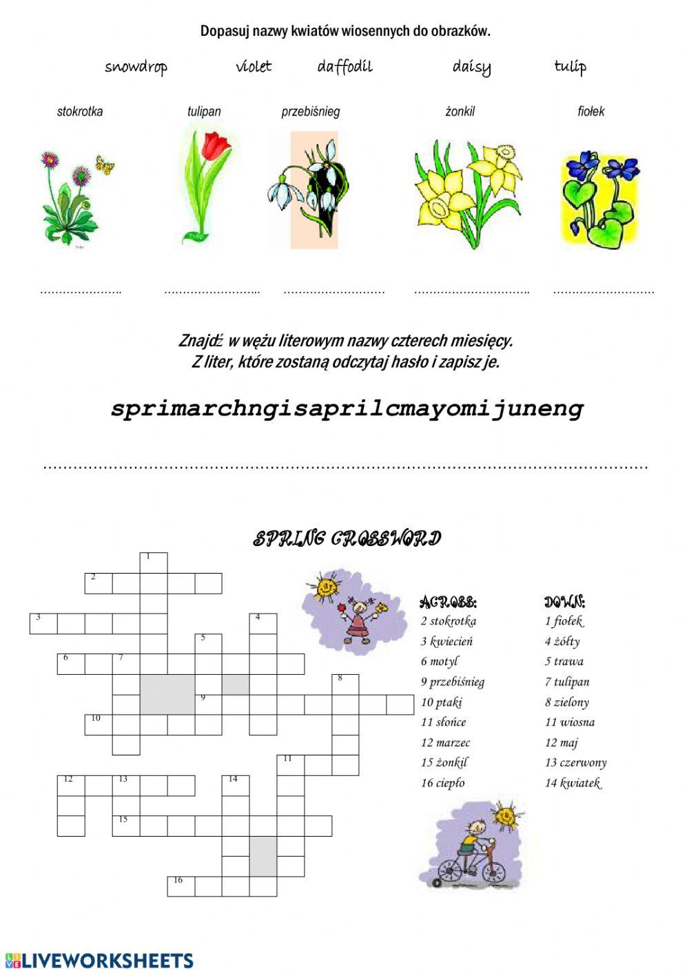 Spring crossword