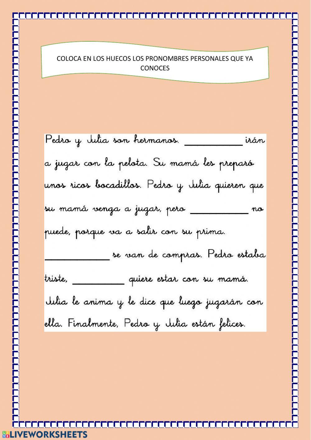 Pronombres Personales