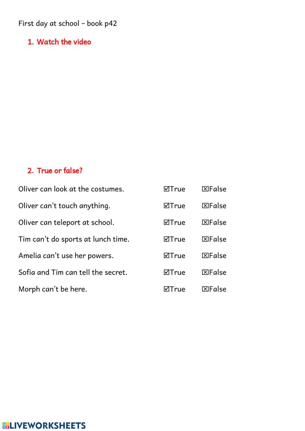 First day at school - video