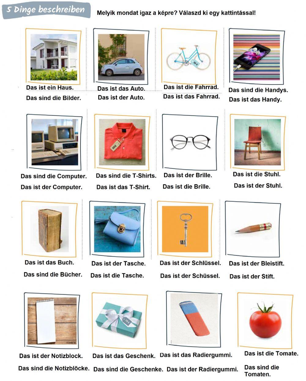 Nicos Weg - Dinge beschreiben