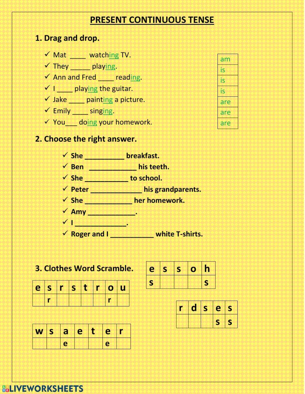 Present Continuous Tense