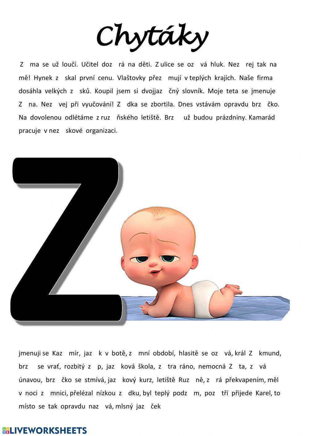 Vyjmenovaná slova Z