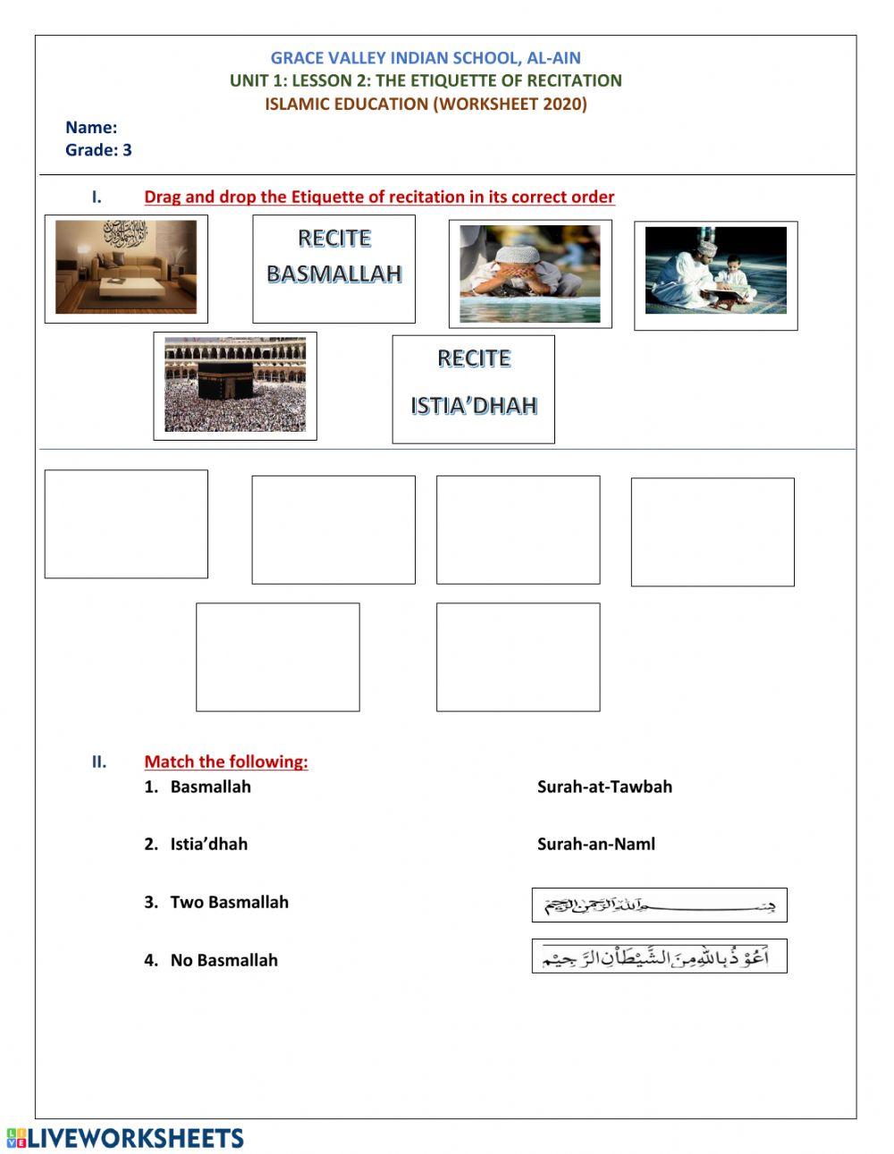 The Etiquette of Recitation