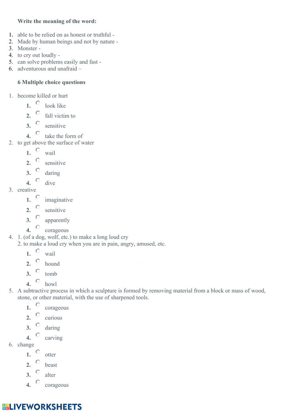 Vocabulary  - Strange but true