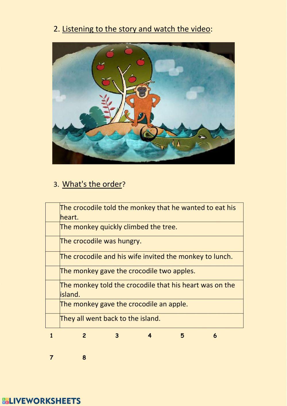 The clever monkey (past simple)