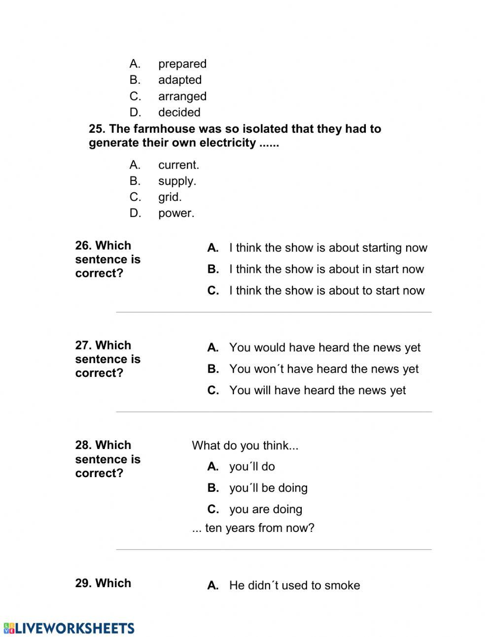 Ielts placement test