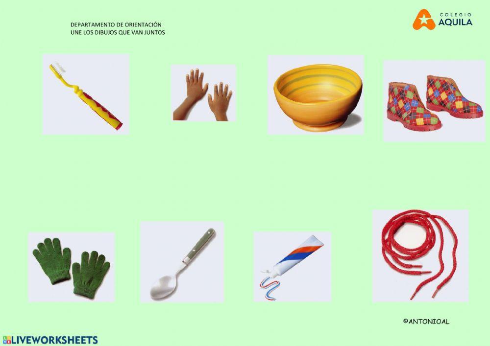 Une los dibujos relacionados