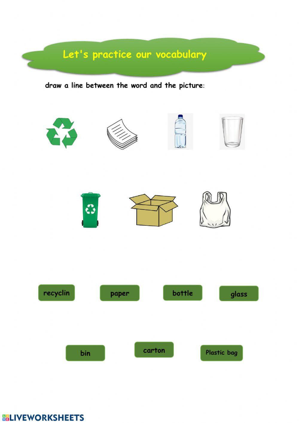Recycling vocabulary