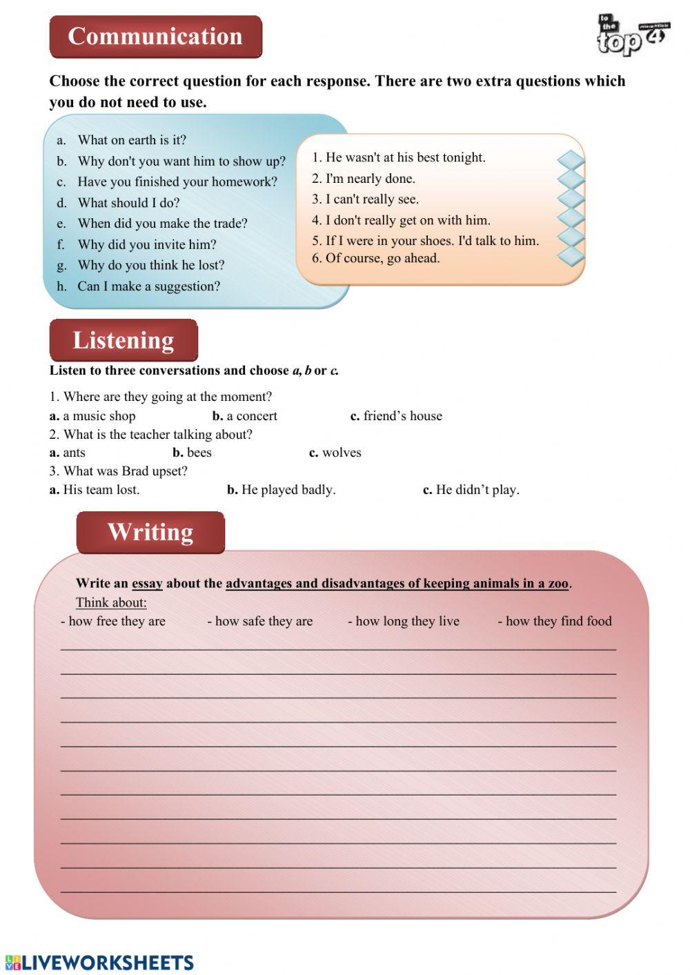 To the Top 4a Module 3 Test 3