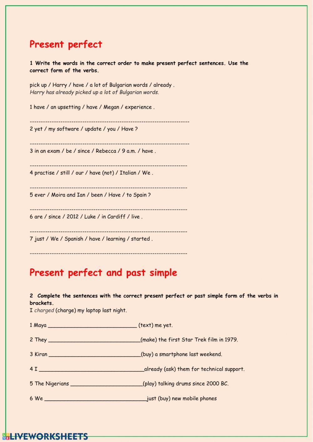 Present perfect and past simple