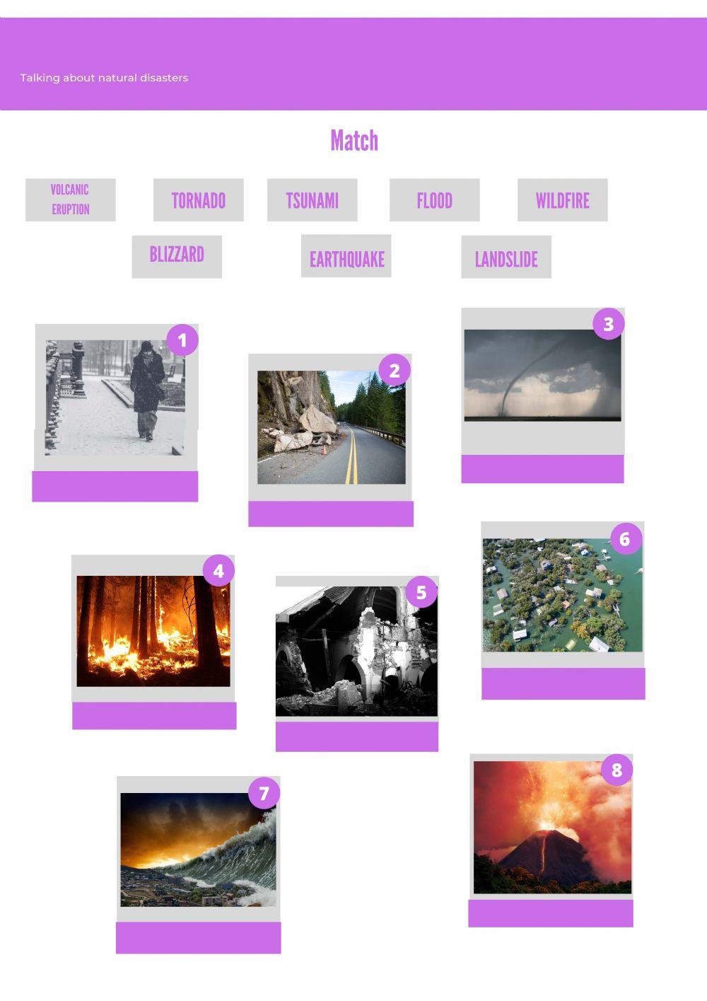 Talking about natural disasters