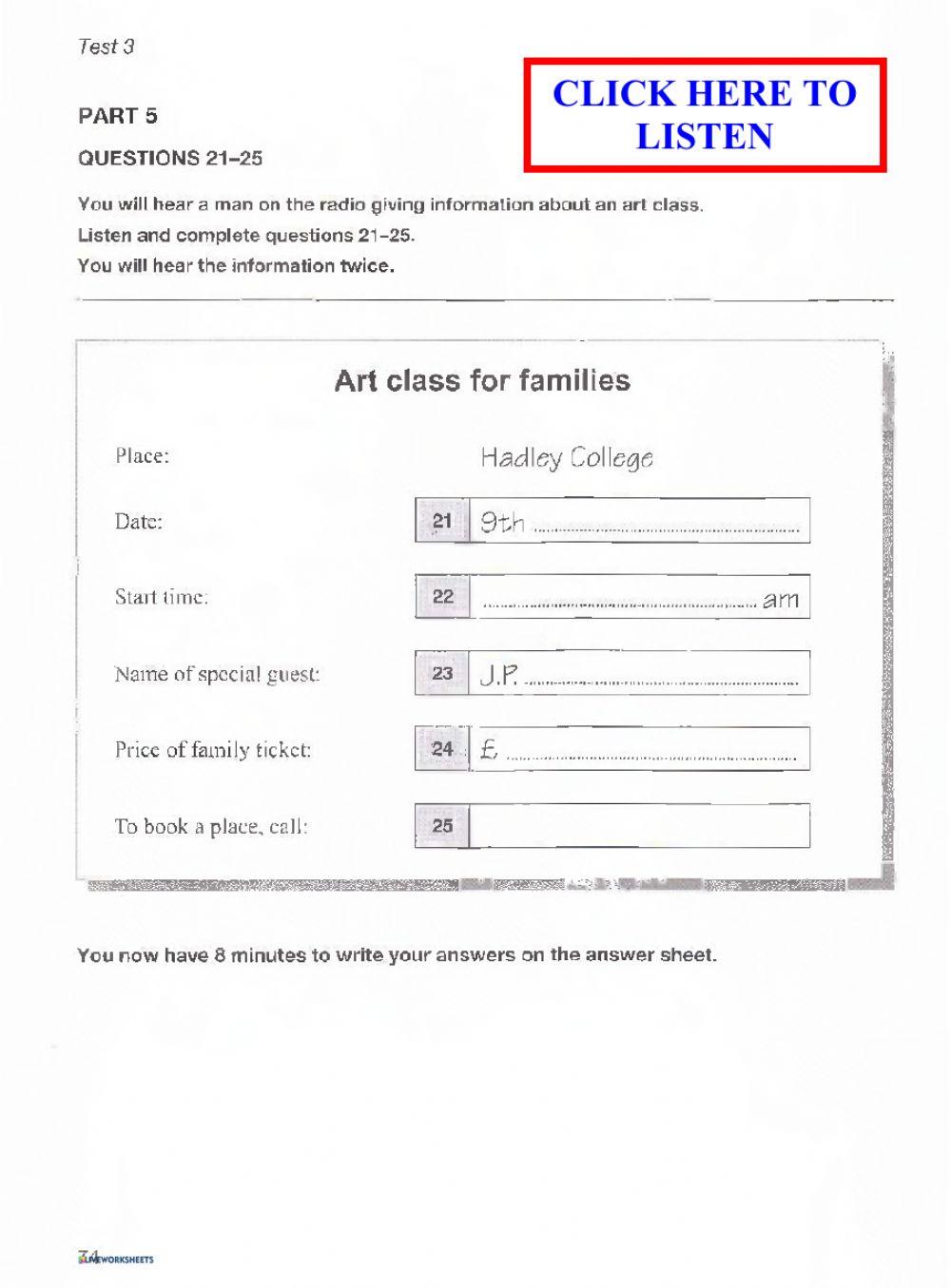 Listening test 3