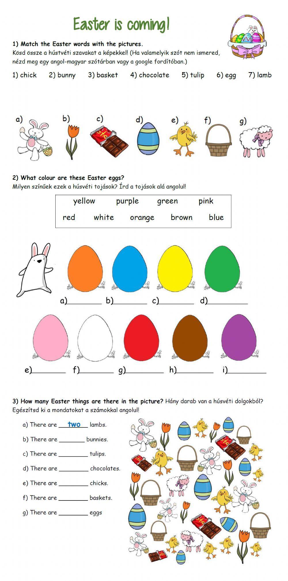 Easter worksheet Easter worksheet