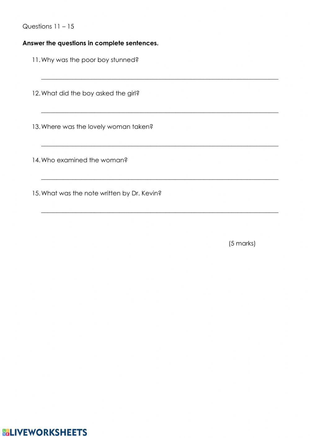 Reading Comprehension A Glass of Milk online exercise for Live Worksheets Reading Comprehension A Glass of Milk online exercise for Live Worksheets