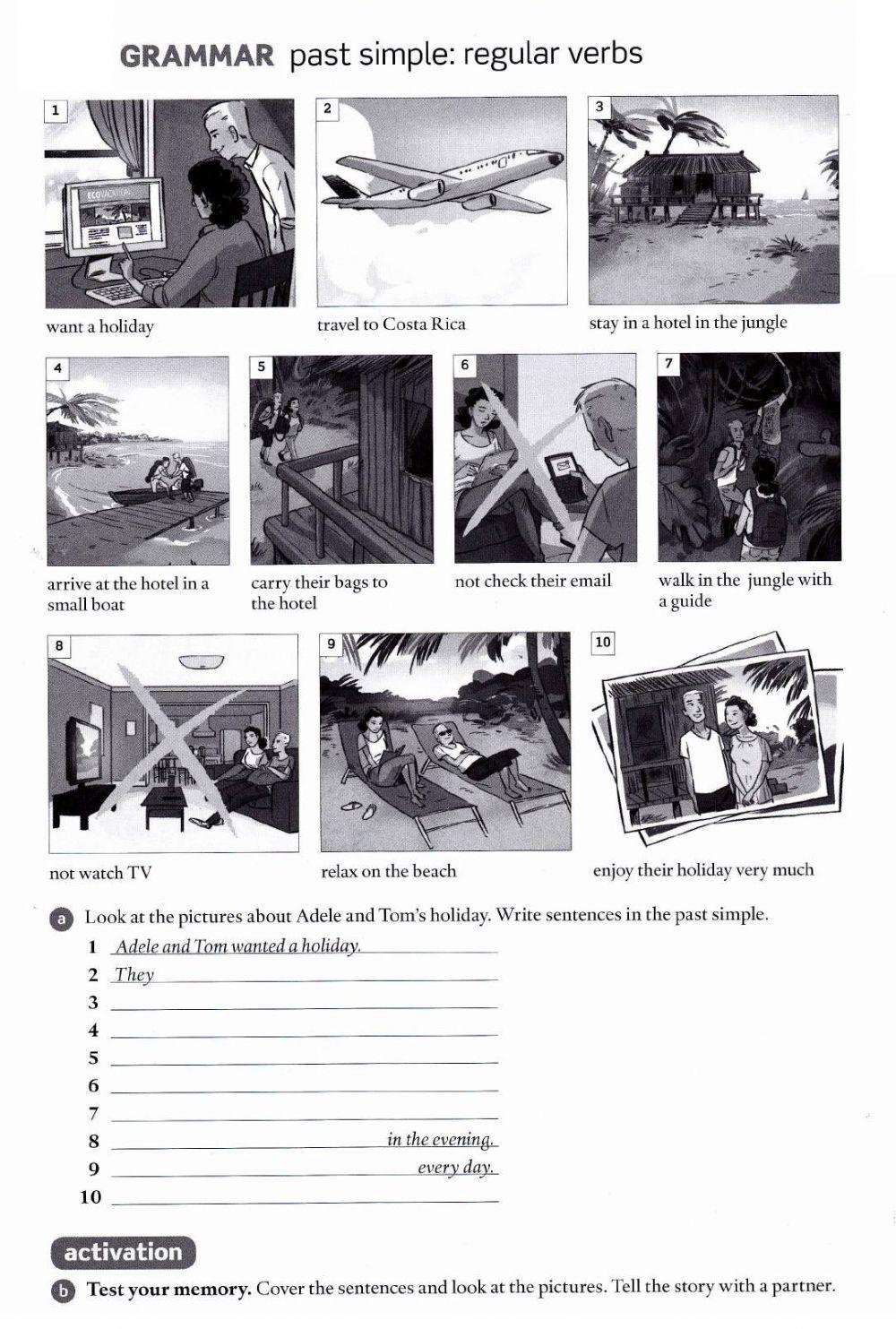 Past simple Regular Verbs