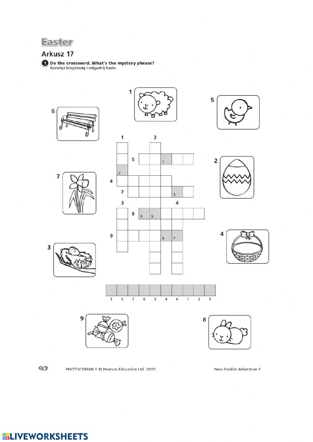 Easter Crossword LiveWorksheets 5446200