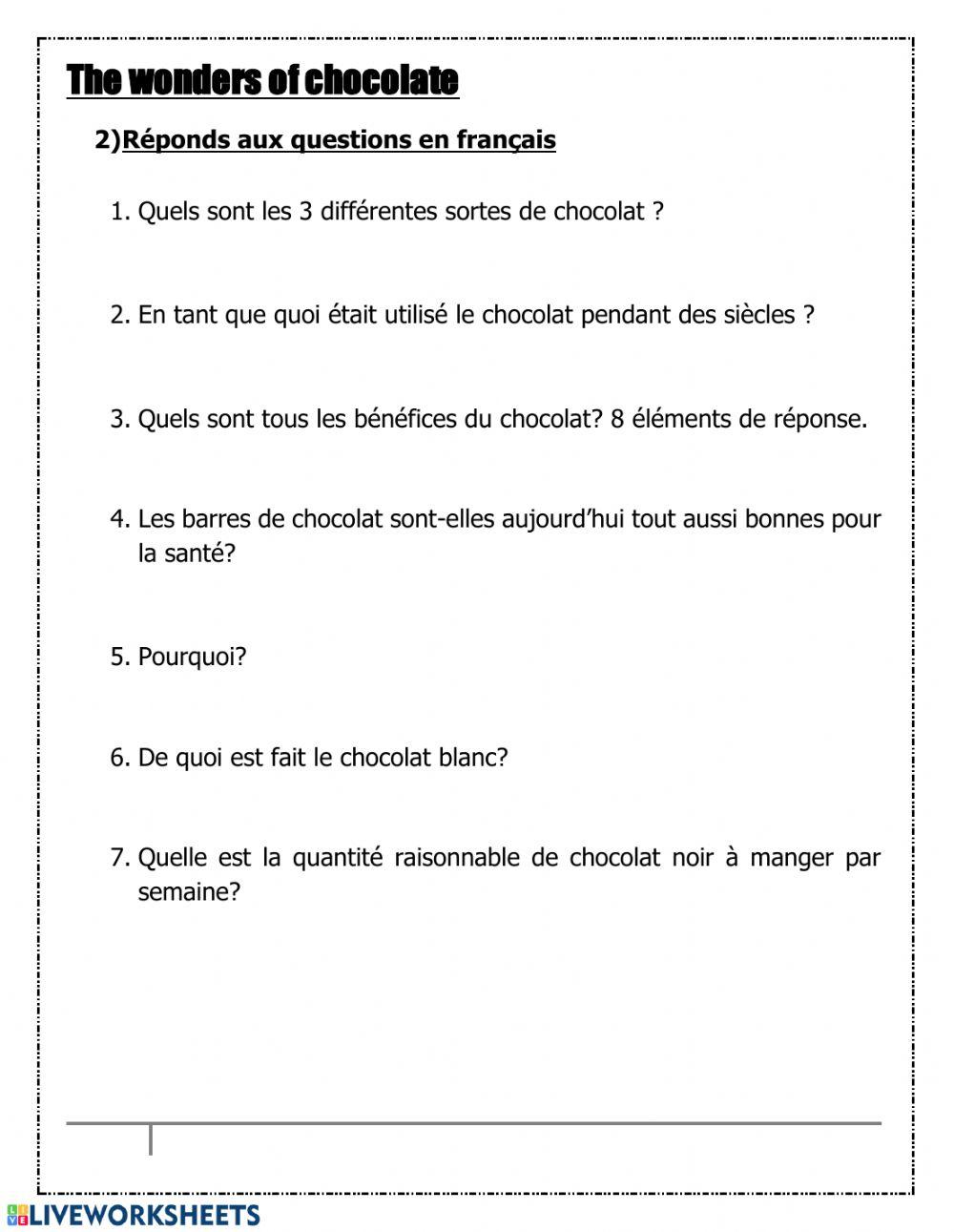 The wonders of chocolate