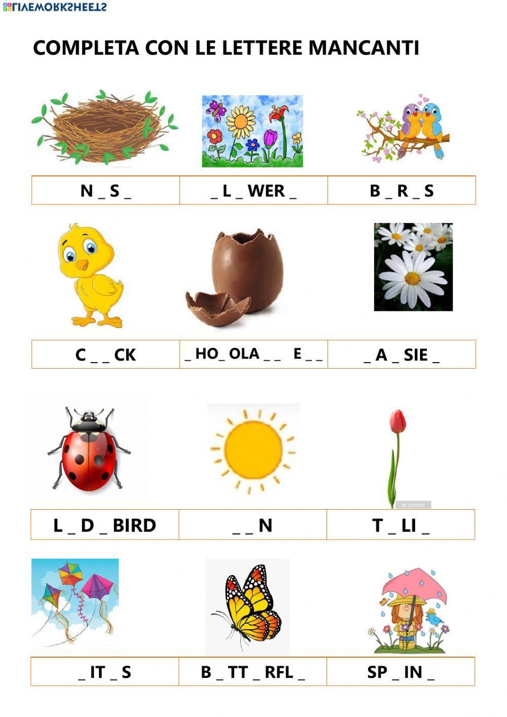 Spring vocabulary
