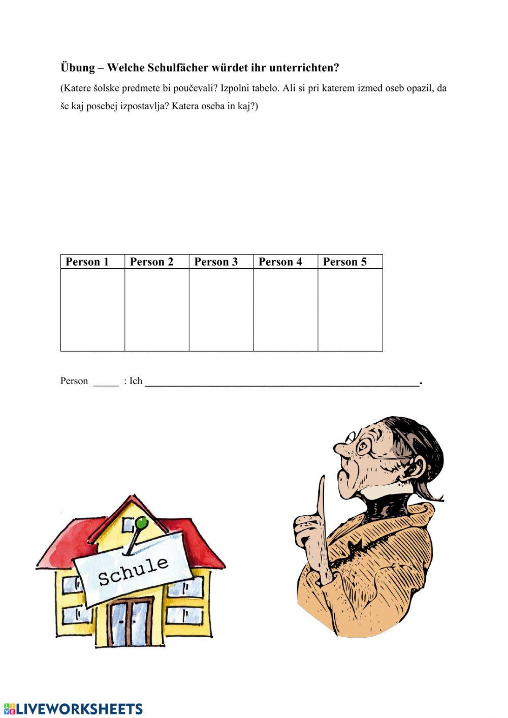 Welche Schulfächer würdet ihr unterrichten?