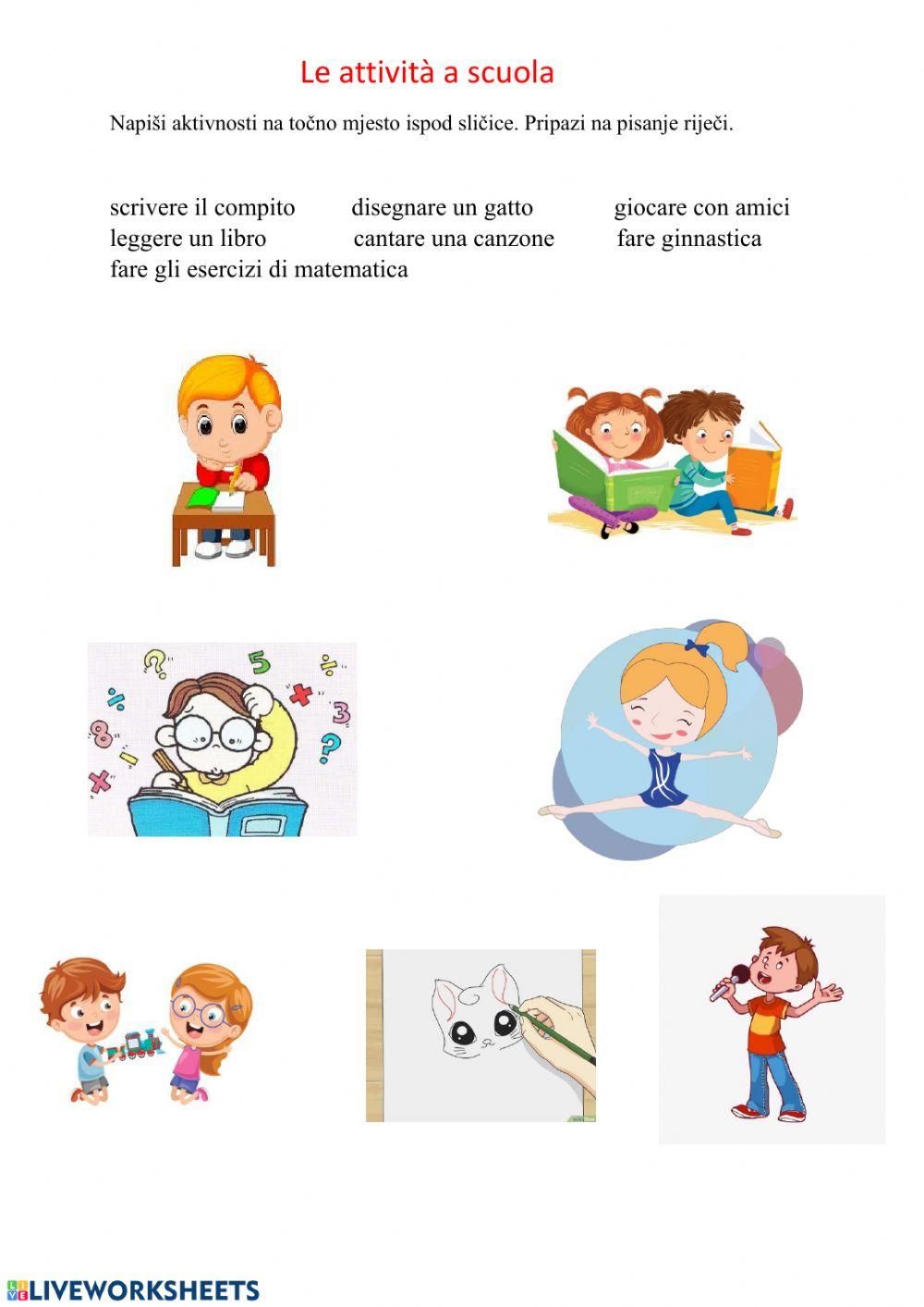 Le attivita a scuola