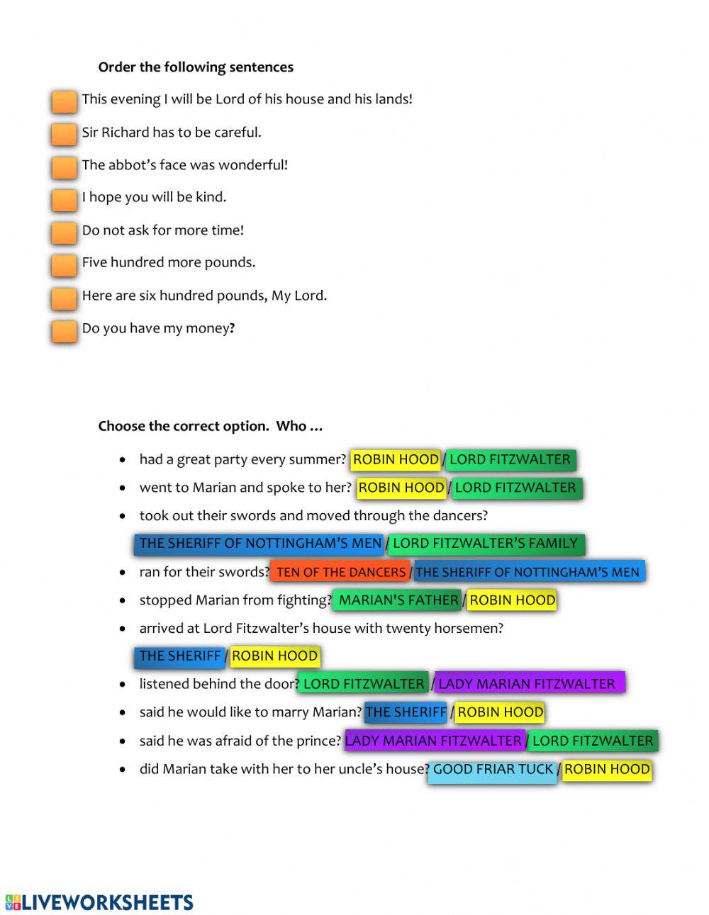 Robin Hood (chapters 6-10)
