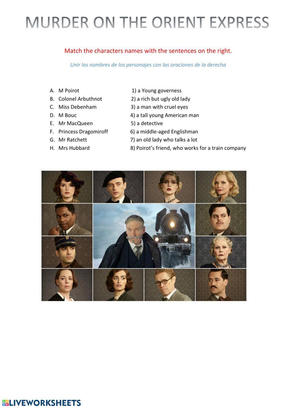 Murder on the Orient Express characters
