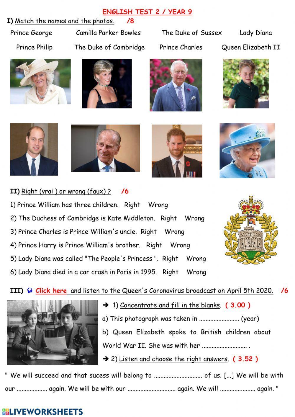 British Royal Family Test