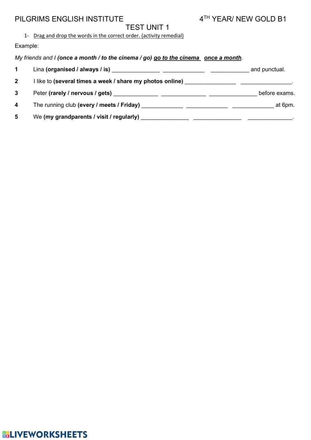 Adverbs of frequency