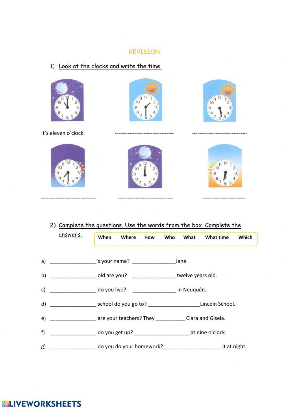 Time-Comparatives- Wh-questions