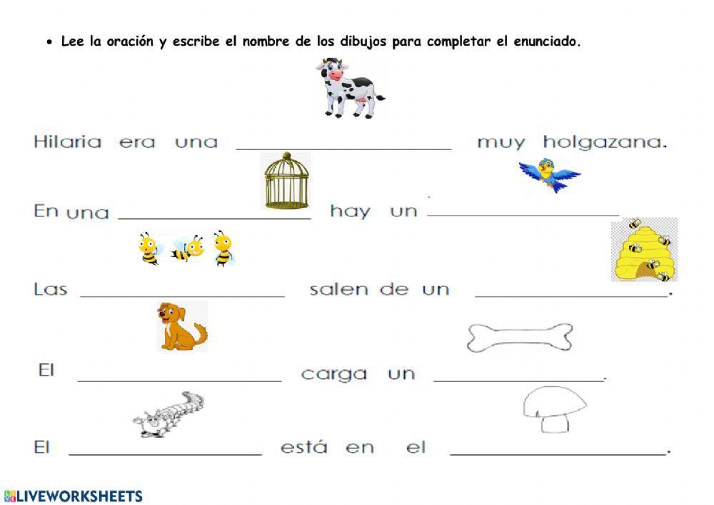 Fichas de lectoescritura 