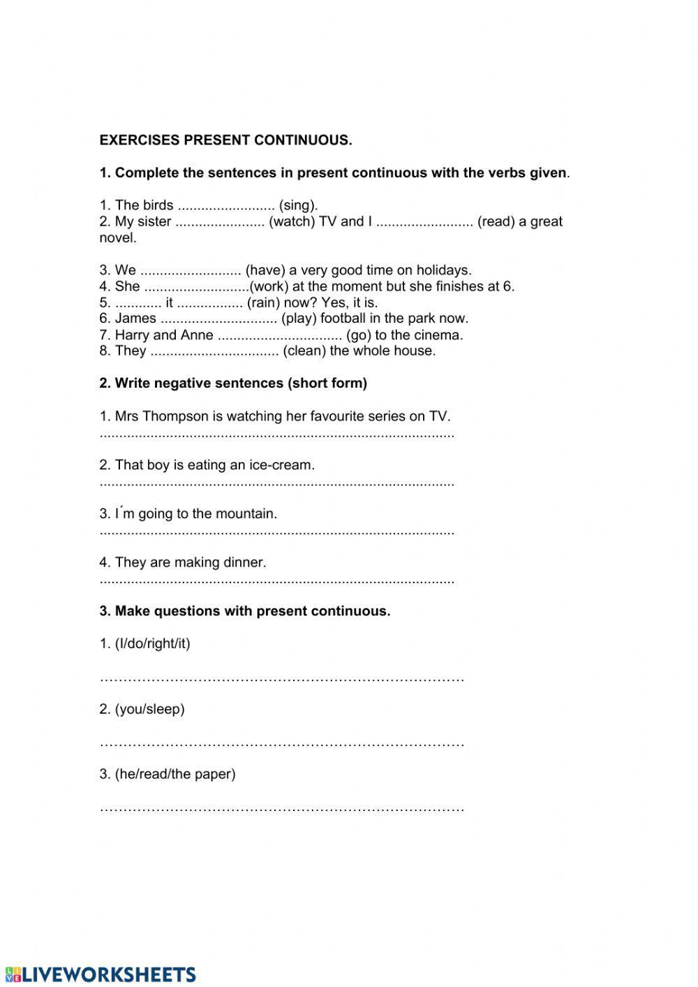 present simple-present continious