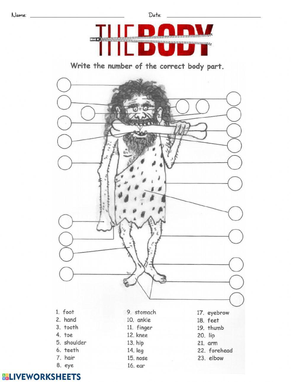 The caveman's body