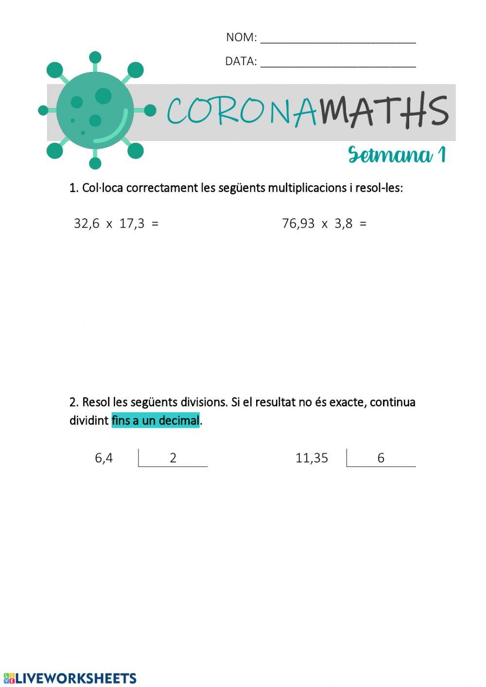 Coronamaths 1