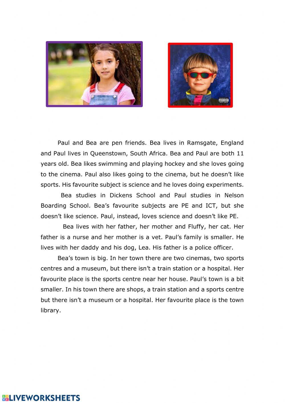 Reading comprehension