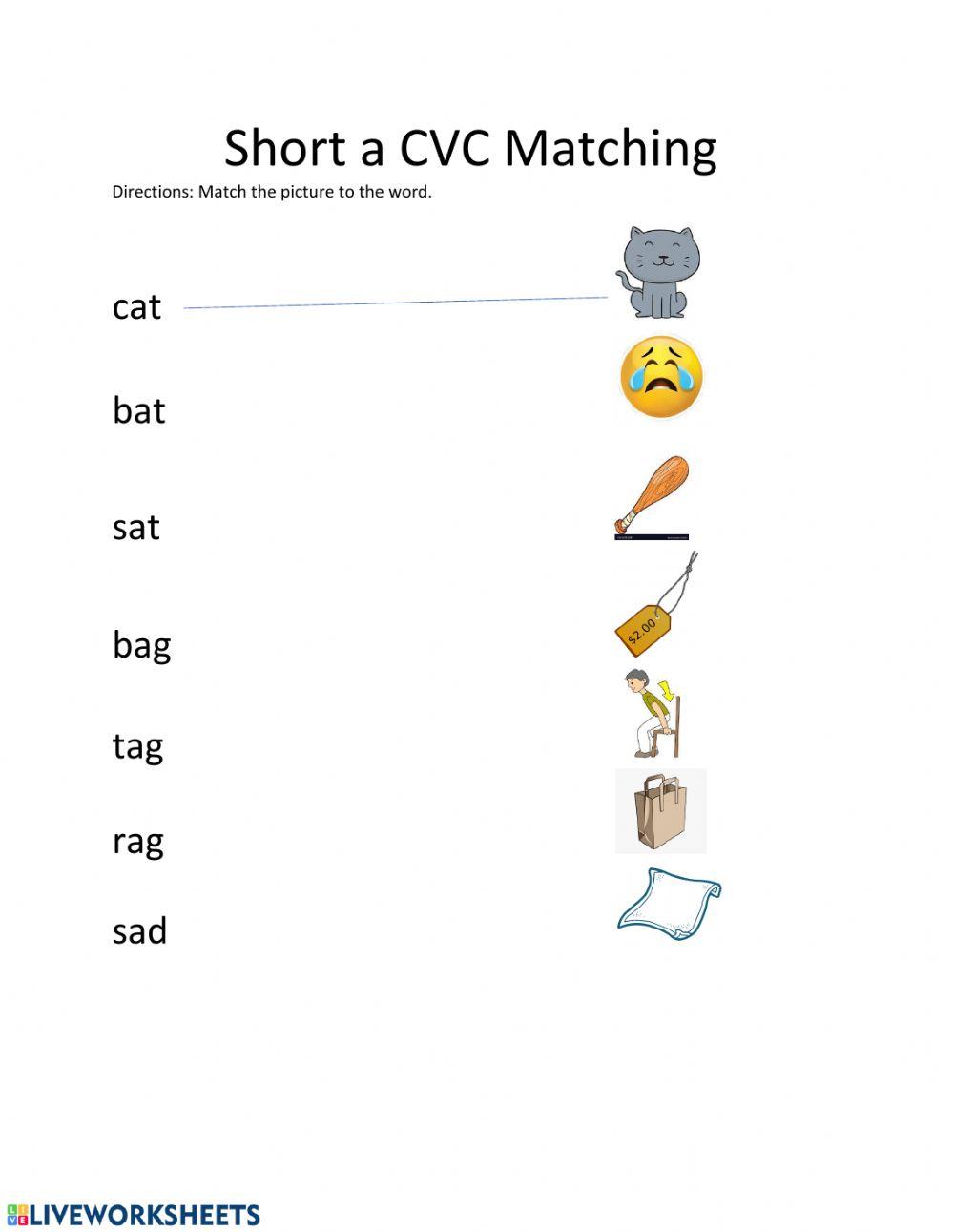 CVC Short a Matching