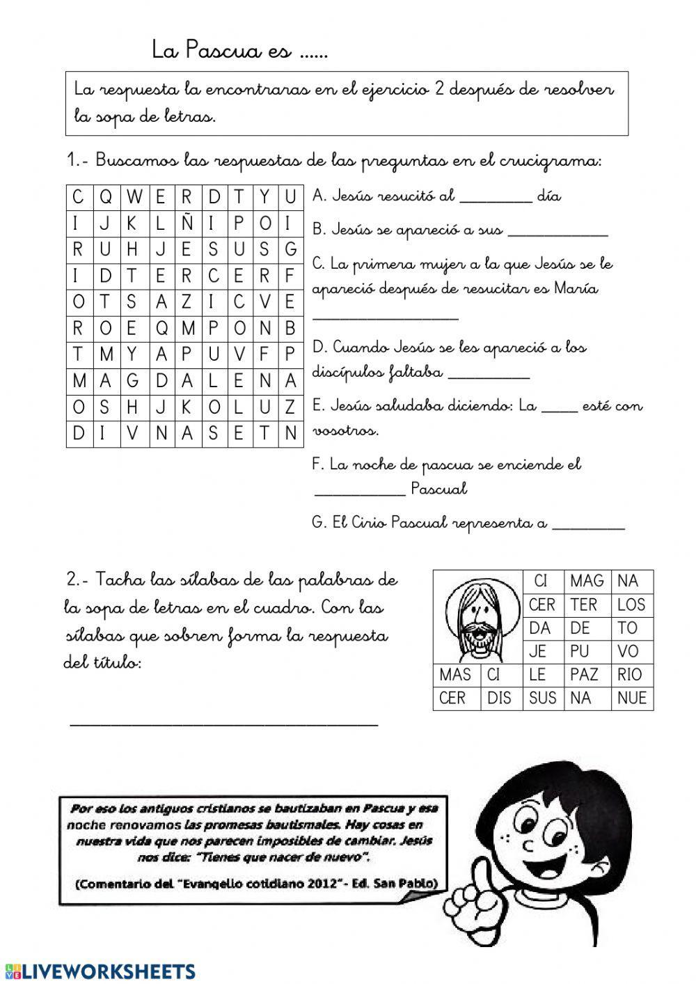 Pascua 2º.1 Pascua 2º.1