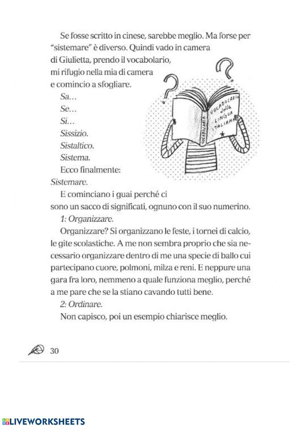 Il vocabolario incompleto