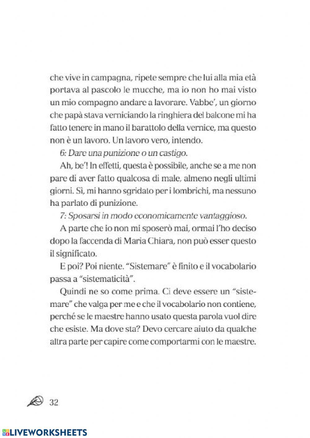 Il vocabolario incompleto