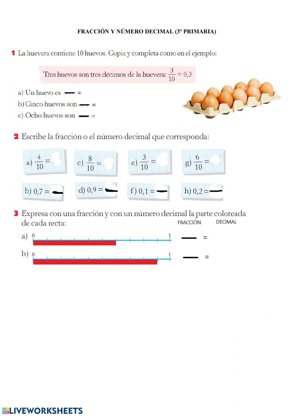 Décimas y fracciones