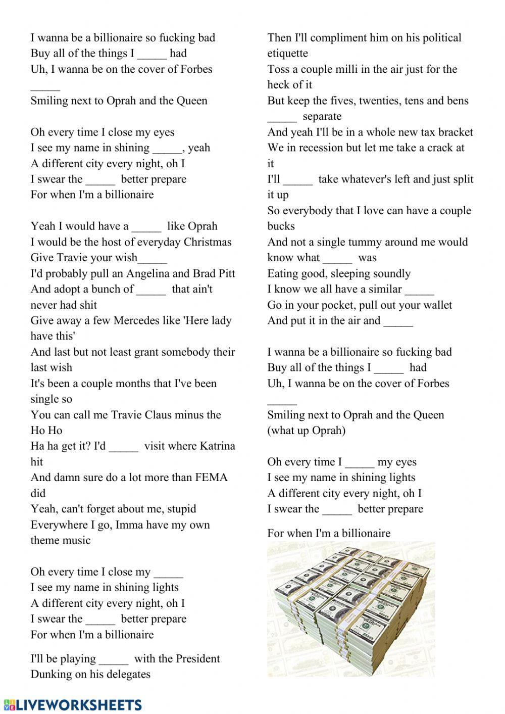 Bruno Mars. Billionaire