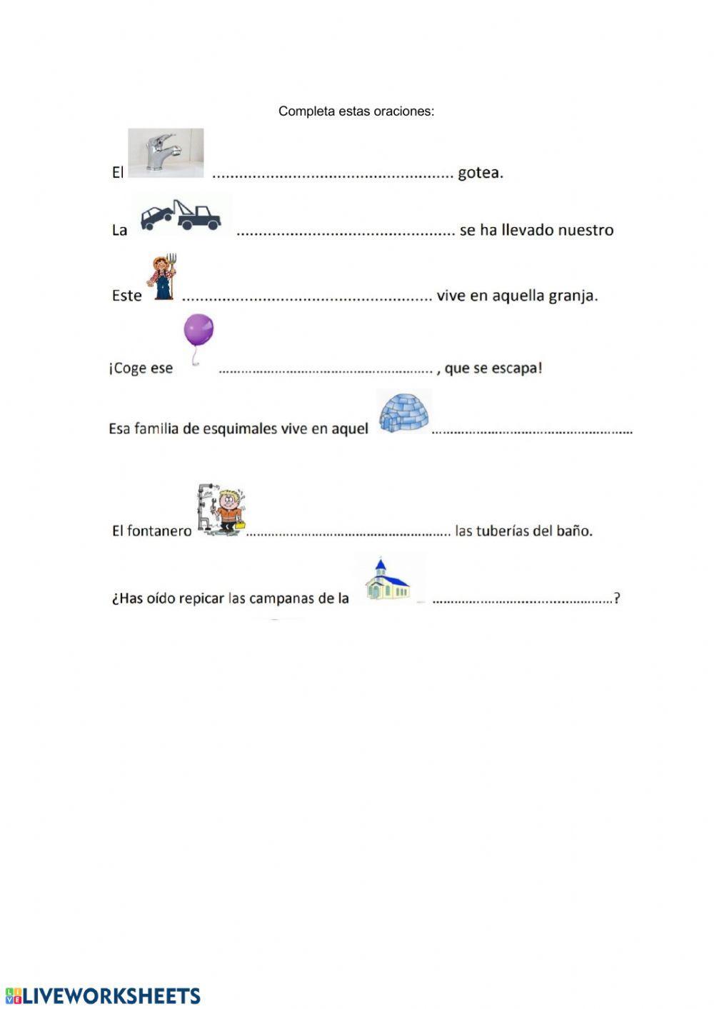 Completa con palabras gr-gl