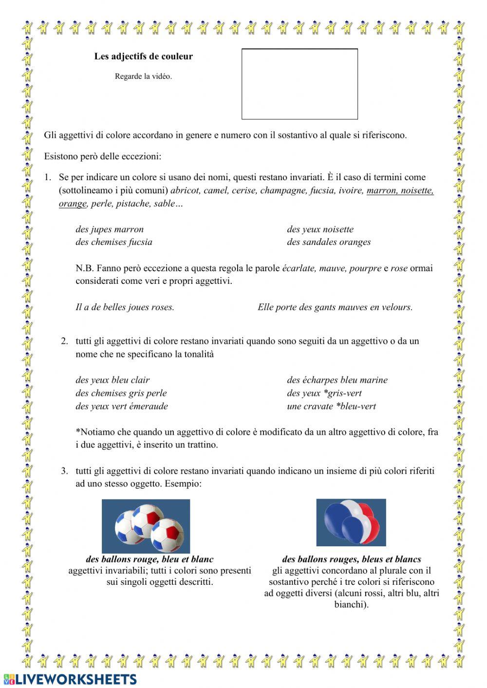 Il est comment 4 : Les adjectifs de couleur