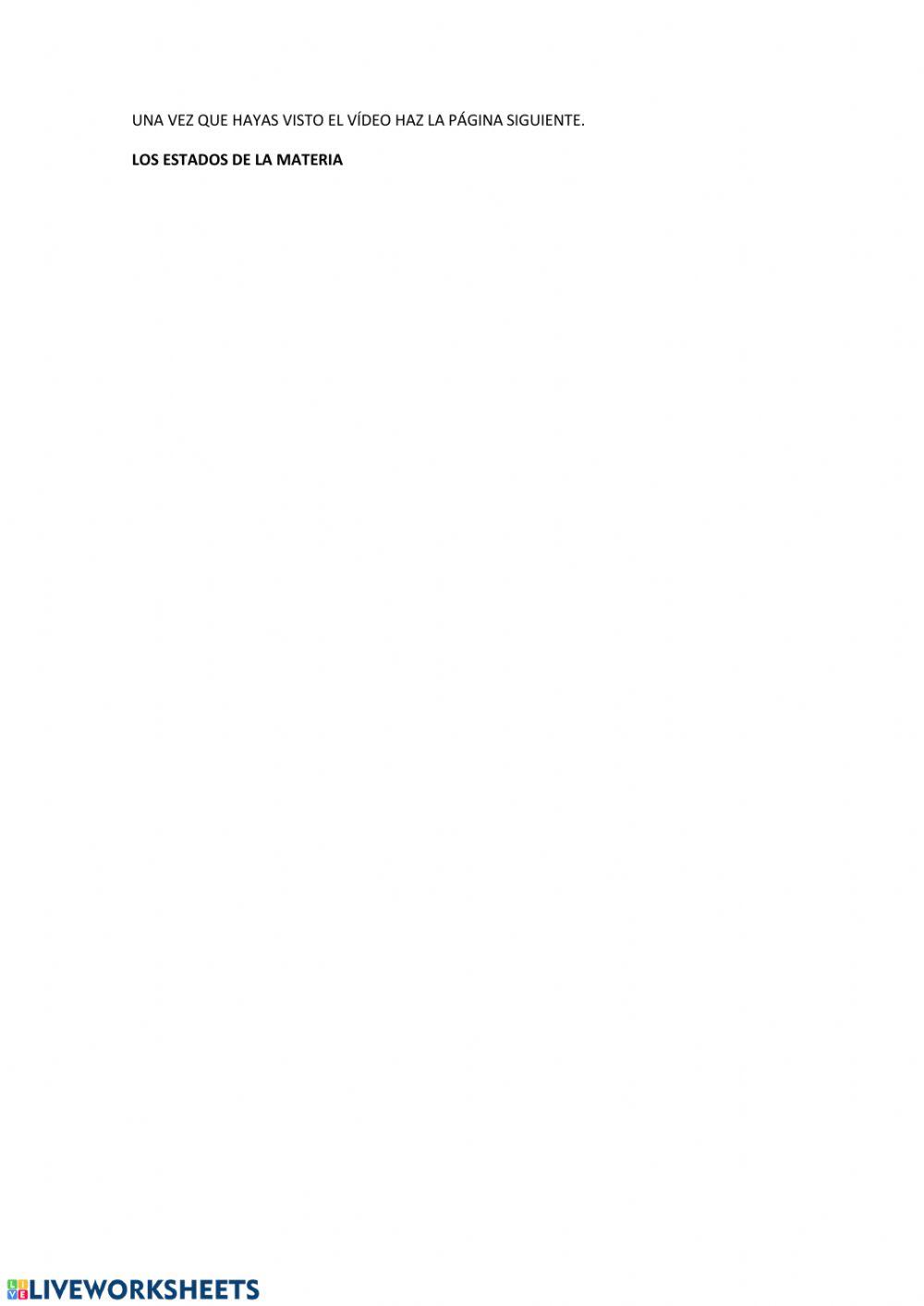 Los estados de la materia