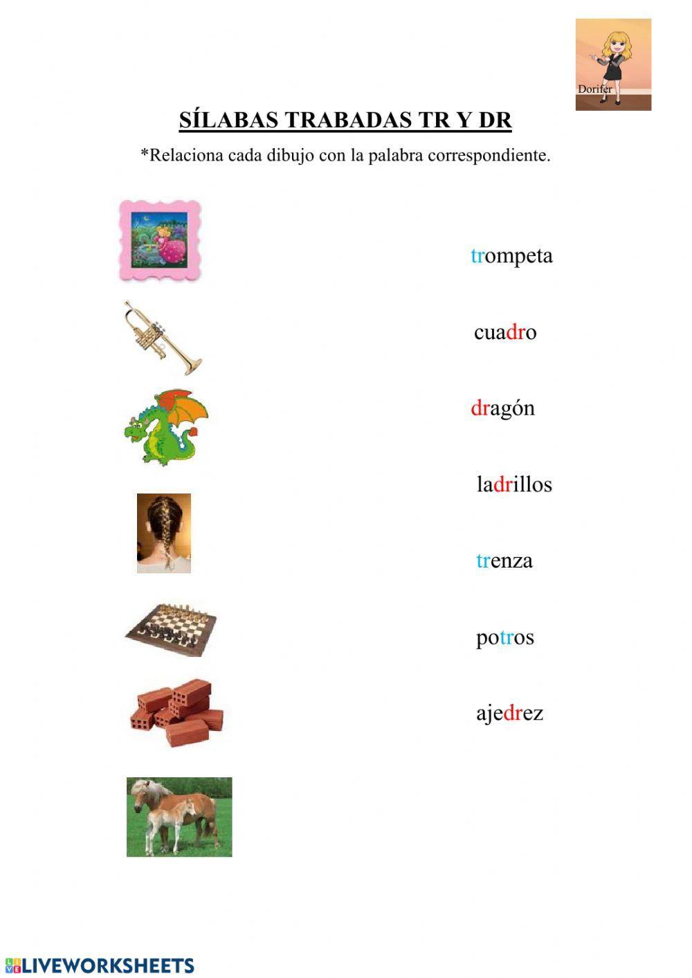 Sílabas trabadas Tr y Dr Sílabas trabadas Tr y Dr