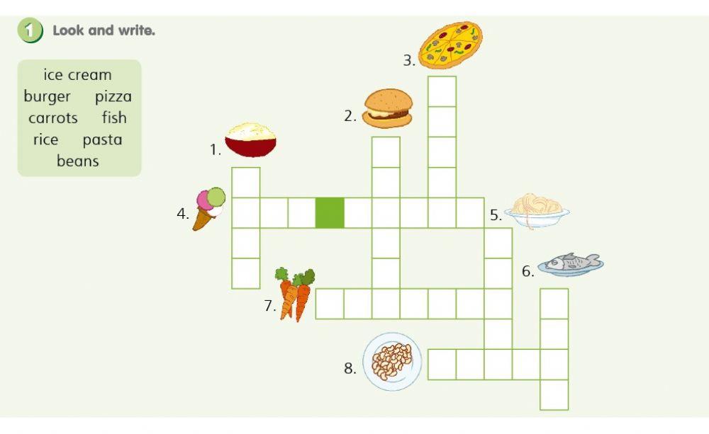 86645 | Food crossword | KatarzynaCharatonik