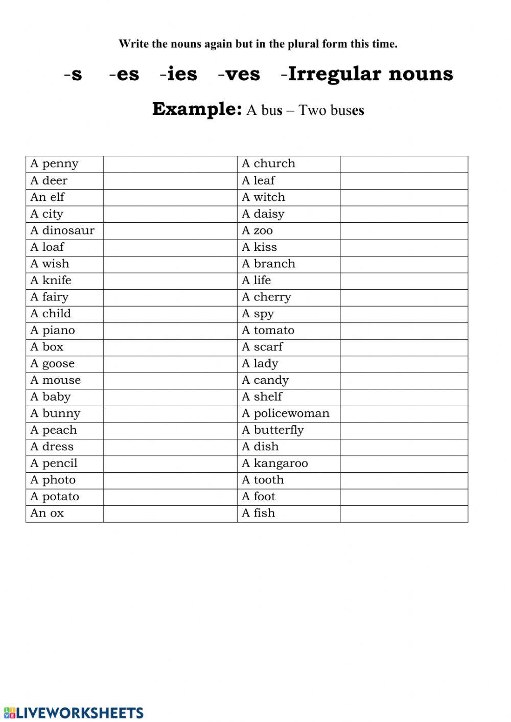 Plural Nouns