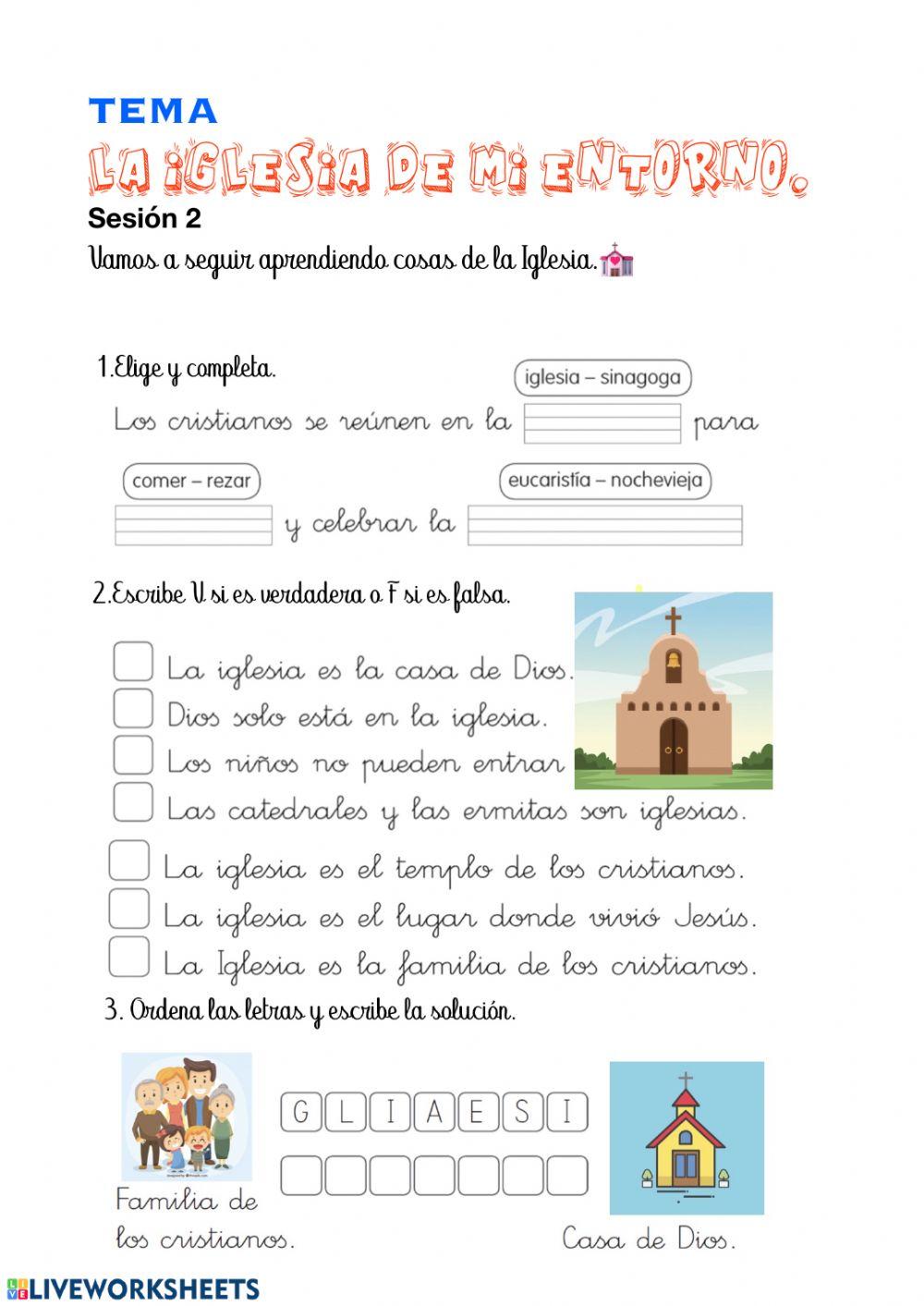 La IGLESIA DE MI ENTORNO